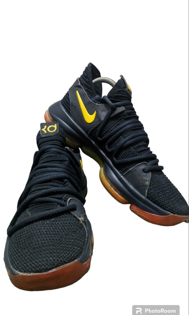 Nike KD 10 Black Gold Fesyen Pria Sepatu Sneakers di Carousell