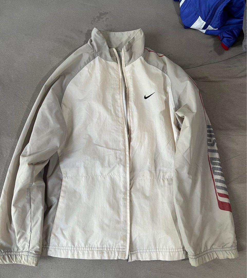 All white shop nike windbreaker mens