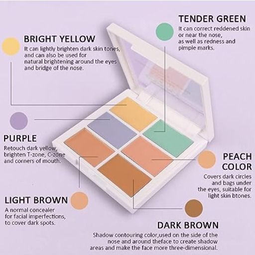 NYX Professional Makeup Color Correcting Concealer Palette (6xPoids)  #04Pony 9g, Beauty & Personal Care, Face, Makeup on Carousell