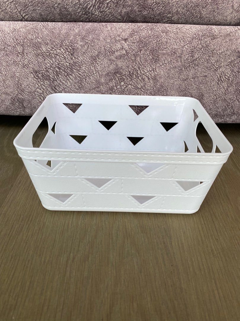 Organiser/ storage box/ white box/Bakul, Furniture & Home Living, Home