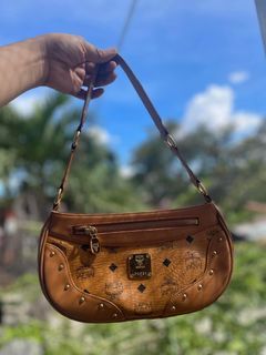 💯 Authentic MCM Germany Cognac Tambourine Crossbody bag RARE!, Luxury, Bags  & Wallets on Carousell