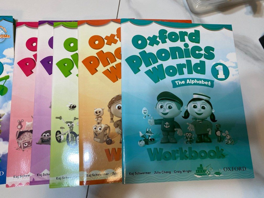 Oxford Phonics World + workbook 1-5, 興趣及遊戲, 書本& 文具 