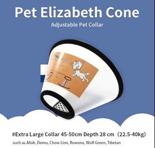 Pet Elizabeth Cone E-Collar Cat Dog Cone Adjustable Safety Collar Circle Pet Head Cover Bite Anti  Size extra large 22.5kg - 41kg