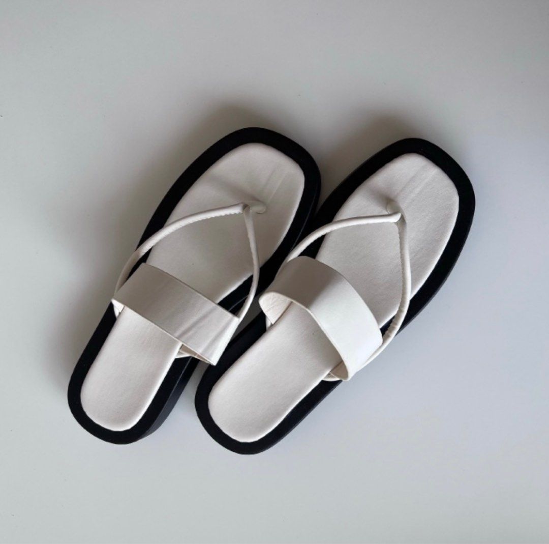 White sandals slip on store