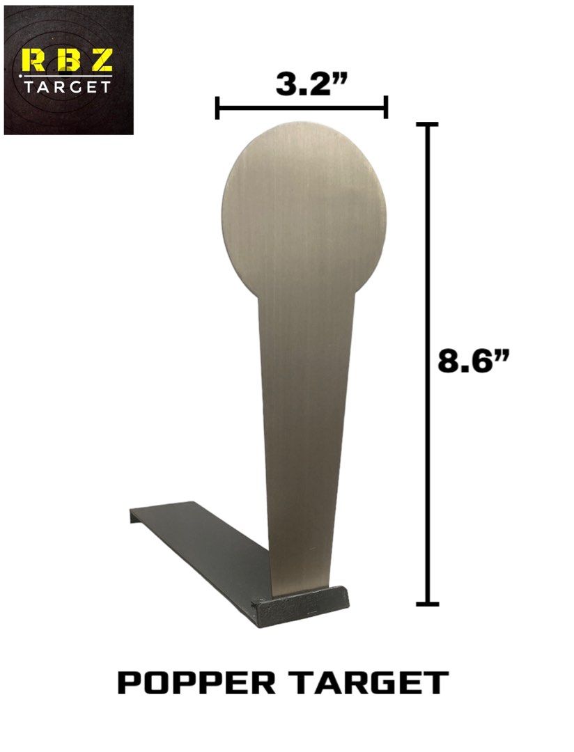 POPPER TARGET SHOOTING (Category: Airsoft) located in Manila. Submitted by vin_case (Listing ID 1063224852, Image 1). Description: POPPER TARGET ⚪️ For Airsoft Only ⚪️ Stainless Steel Target w/ metal base ⚪️ WaterJet Cut For Fast Transaction ☎️: 0917-793-0752 Shipping: Nationwide.