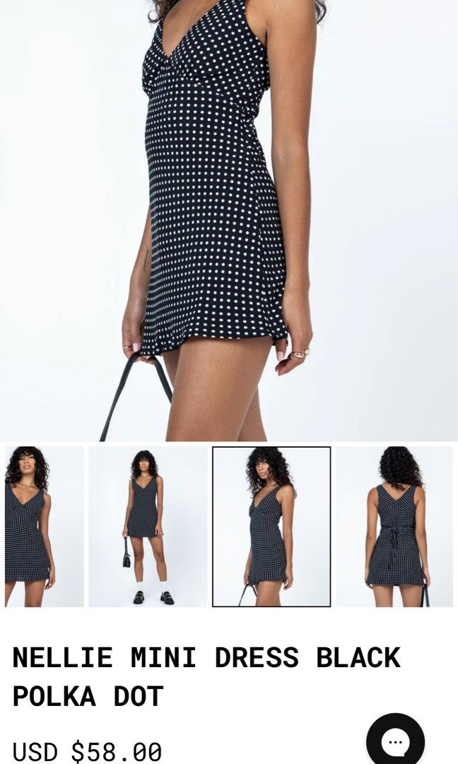 Nellie Mini Dress Black Polka Dot