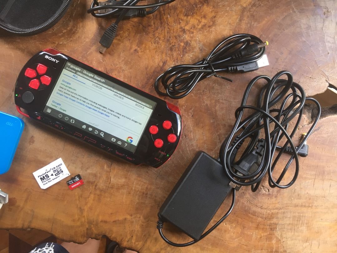 Rare Black and Red Special Edition PSP 3000 Sony PlayStation with WiMax ...