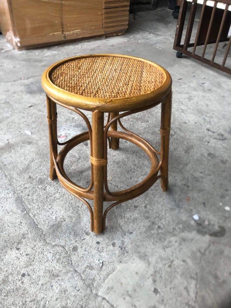 Rattan round stool Price 1500 12 1 2D x 15 1 2H inches In good