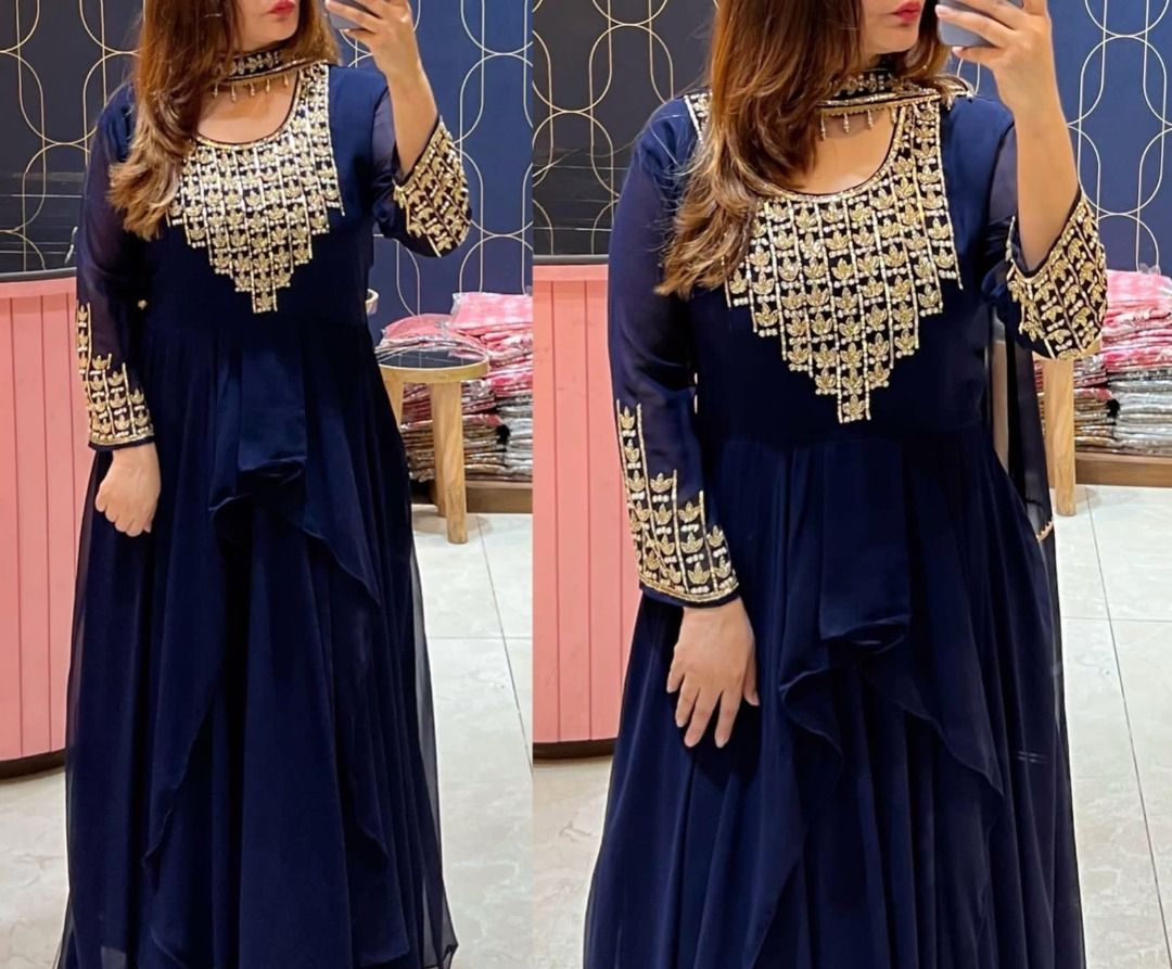 One piece gown with dupatta store