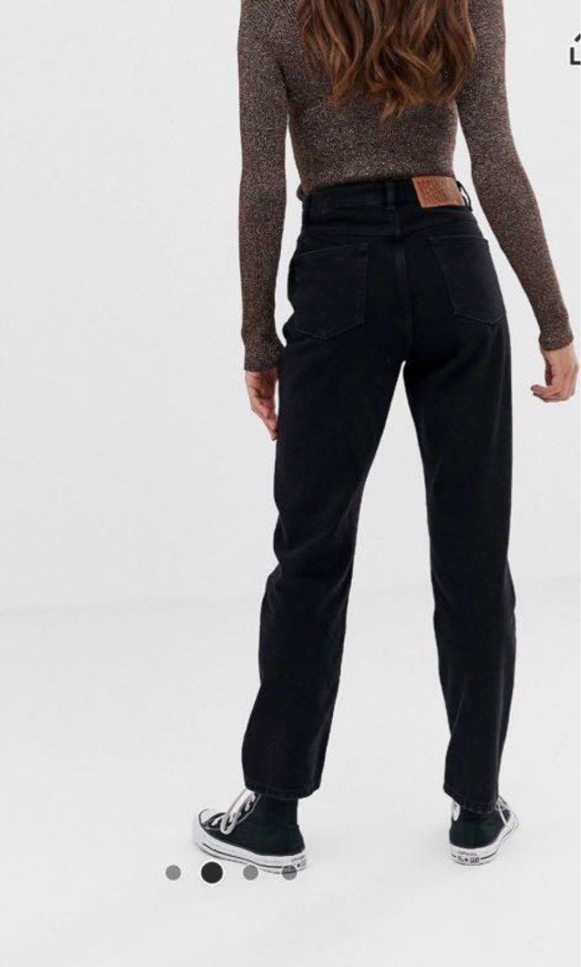 Reclaimed vintage 91 mom jeans in washed black Women s Fashion