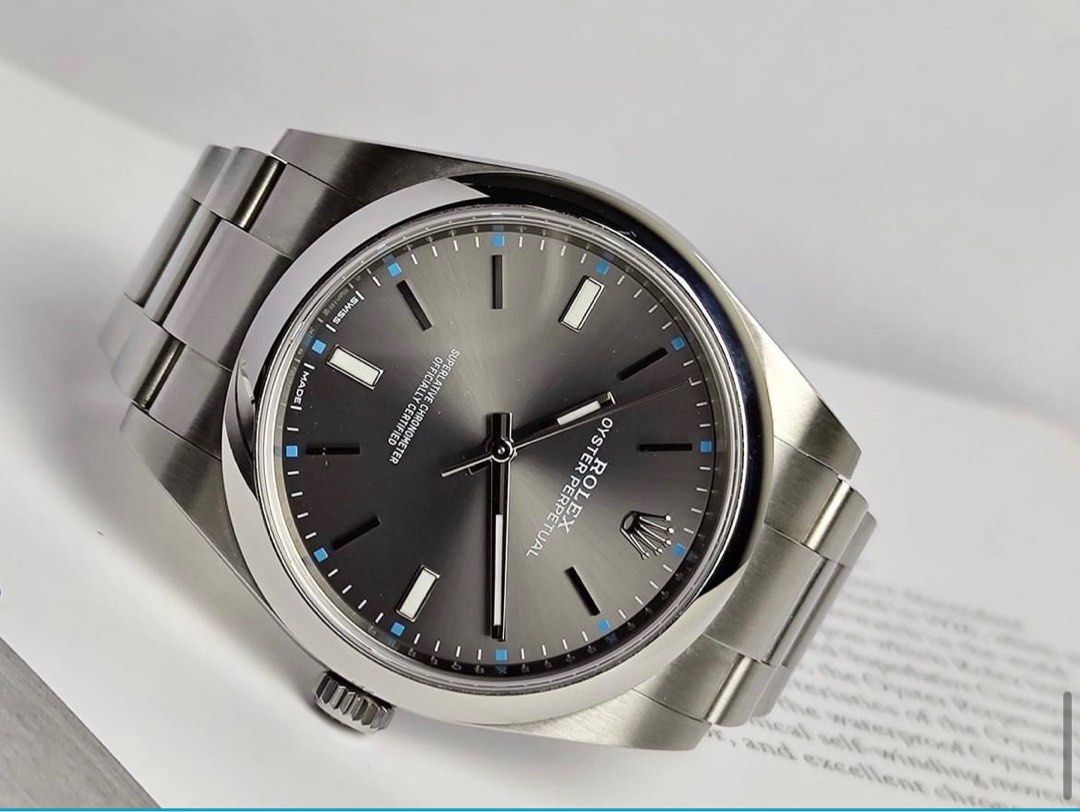 Rolex Oyster Perpetual 39mm Rhodium Dial Men s Fashion Watches Accessories Watches on Carousell