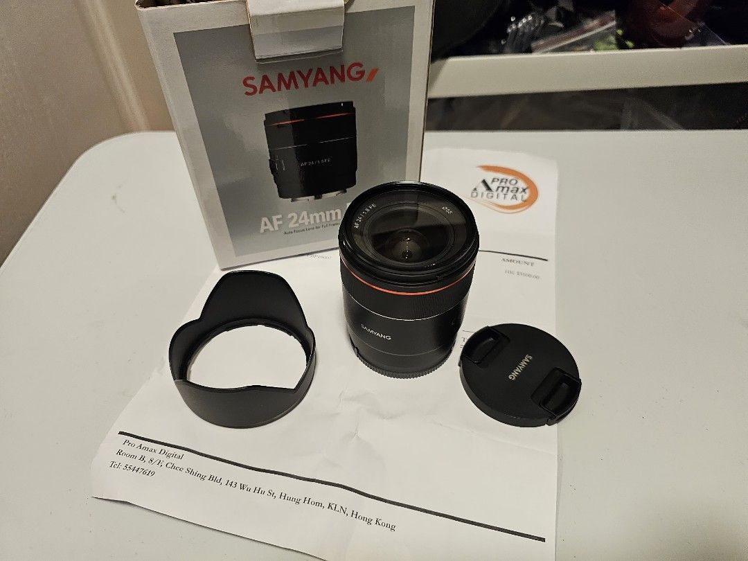 Samyang AF 24mm F 1.8 FE sony e mount 24 1.8, 攝影器材, 鏡頭及裝備