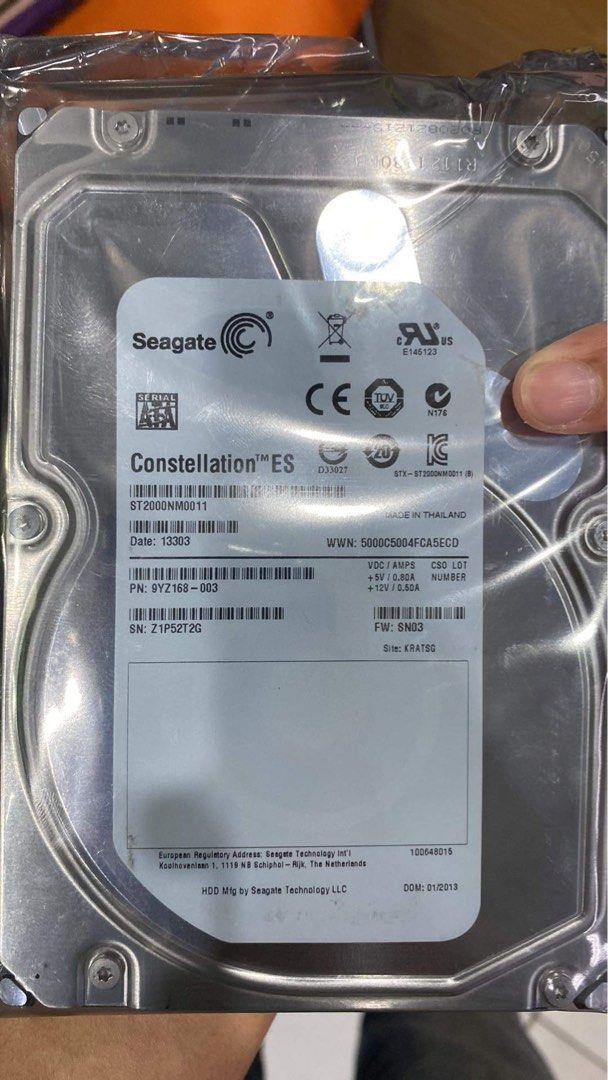 Seagate Costellation ES 2TB Internal Drive (Category: Hard Disks & Thumbdrives) located in Manila. Submitted by russelmeister15 (Listing ID 1262722163, Image 2). Description: Seagate Constellation 2TB internal drive 7200rpm SAS .