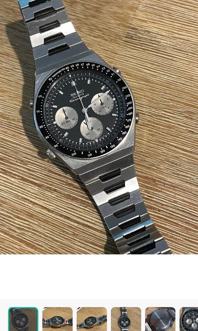 Montre Seiko 7A38-7090 Chronographe Quartz - État Near NOS (Presque Neuf) Avec Boîte D'Origine