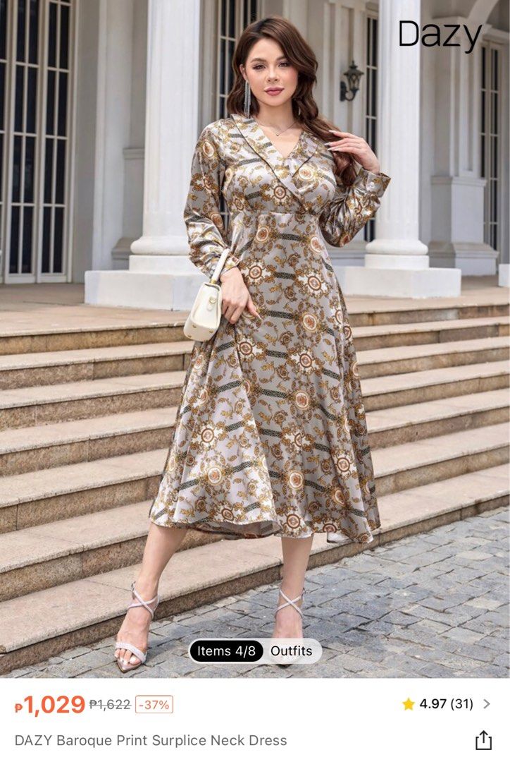 Jinkee Pacquiao Versace-inspired long dress, Women's Fashion