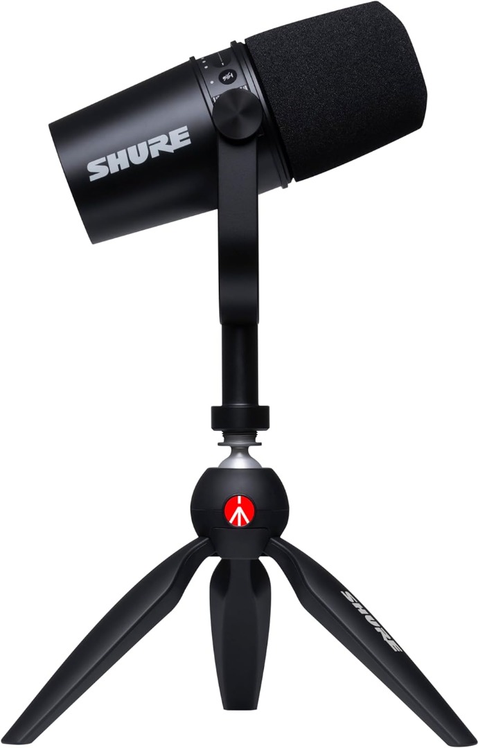 thumbnail image 2 of Shure MV7 USB/XLR Microphone For Podcasting & Streaming - Built-in Touch Controls, Headphone Output, TeamSpeak Certified 2 of 12