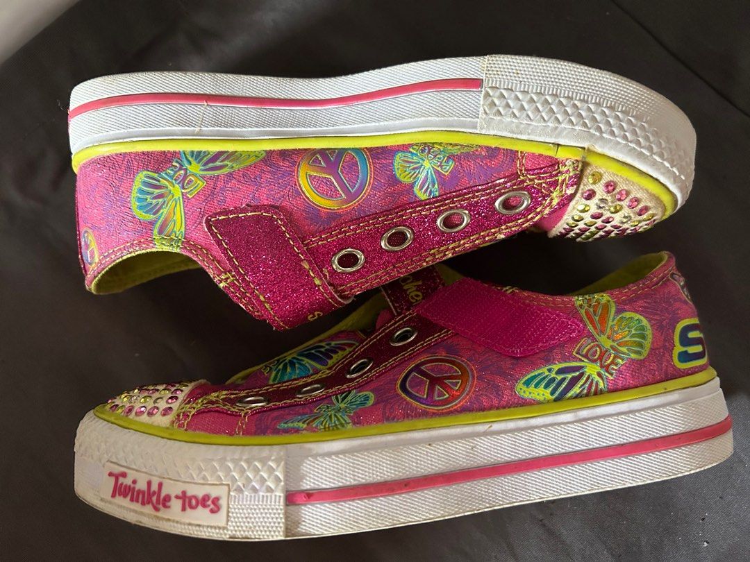 Skechers twinkle toes pink canvas shoes Babies Kids Babies