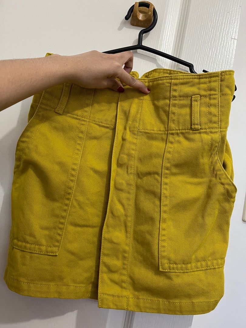 Yellow denim skirt forever 21 hotsell