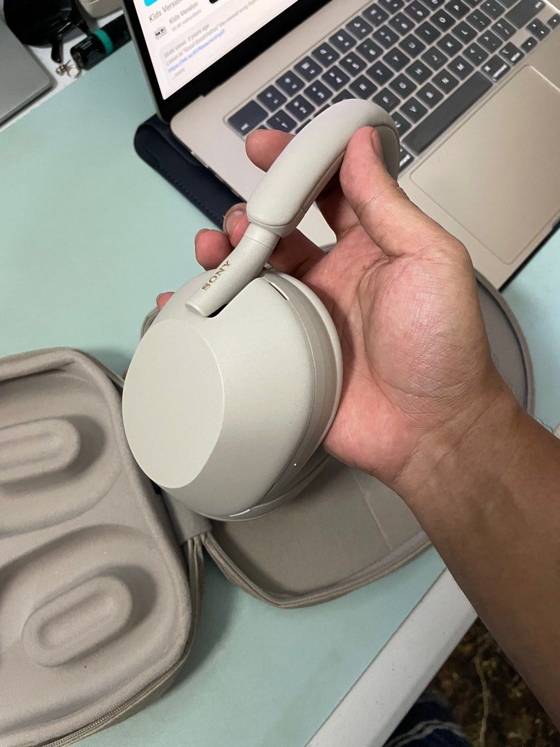 Sony WH-1000XM5 - Silver color (Category: Headphones & Headsets) located in Tagum. Submitted by walterwhite001 (Listing ID 1262831362, Image 3). Description: Sony XM5 Headphones. Bought July of this year. Rarely used. Still prefer earbuds. Can swap to Apple Airpods Pro 2 (USB - C variant) Used less than 10 times. • With Original Accessories (AUX cable, USB-C Cable, Case, Box) Still unused. • With 1 year warranty and Official Receipt Buyer to shou