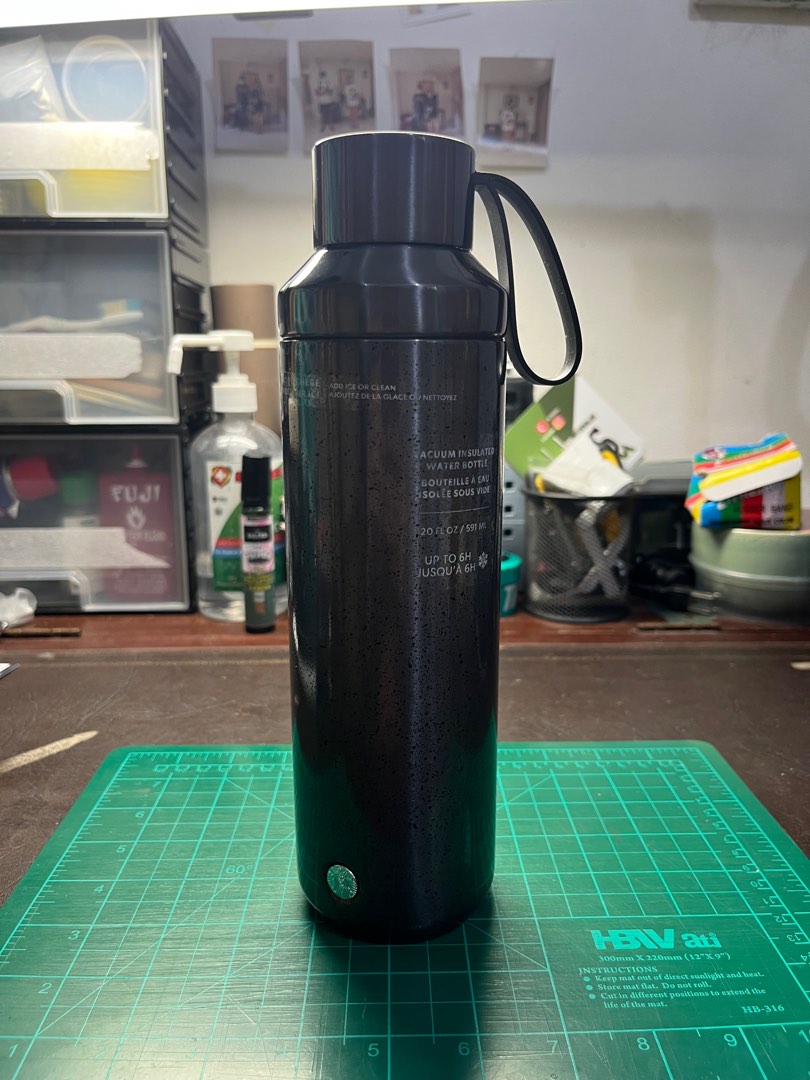 Gunmetal Speckle Stainless-Steel Water Bottle - 20 fl oz