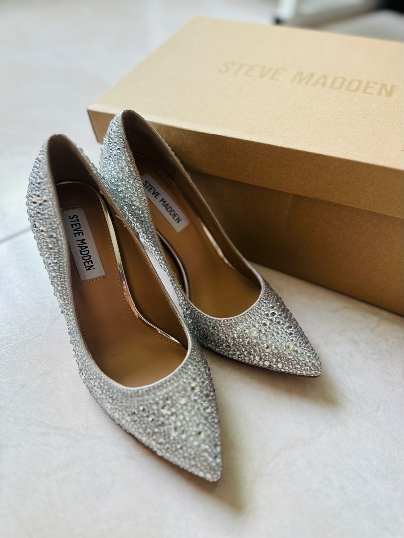 Steve Madden Lillie-R Silver, Women's Fashion, Footwear, Heels on