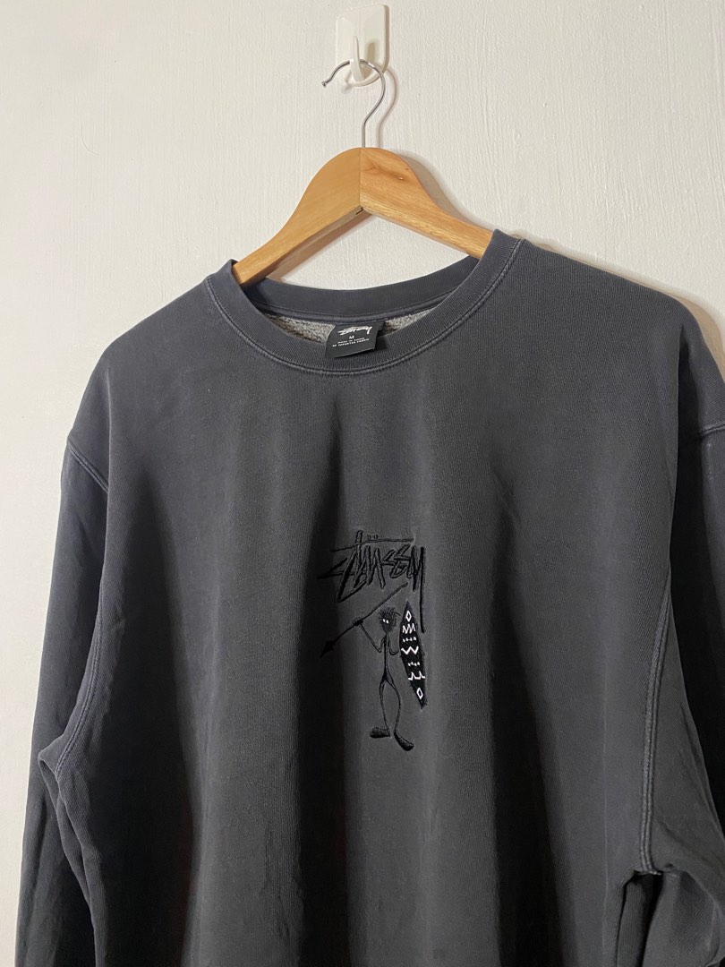 Stussy Tribe Pullover (charcoal), Men's Fashion, Coats, Jackets and ...