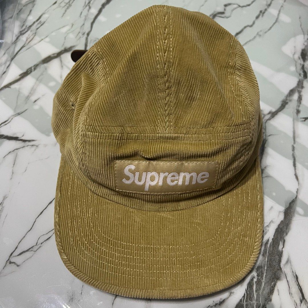 FW23 Supreme Corduroy Camp Cap Beige-