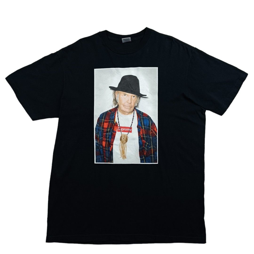 supreme neil young tee black L