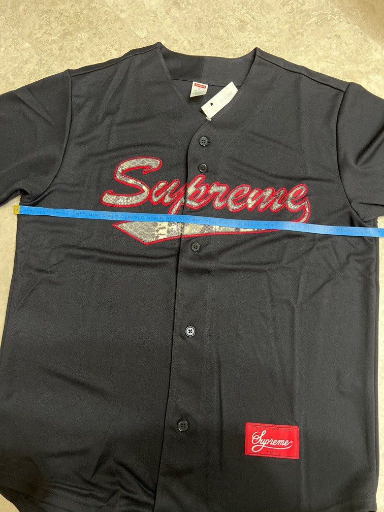 Supreme Snake Script Logo Baseball Jersey