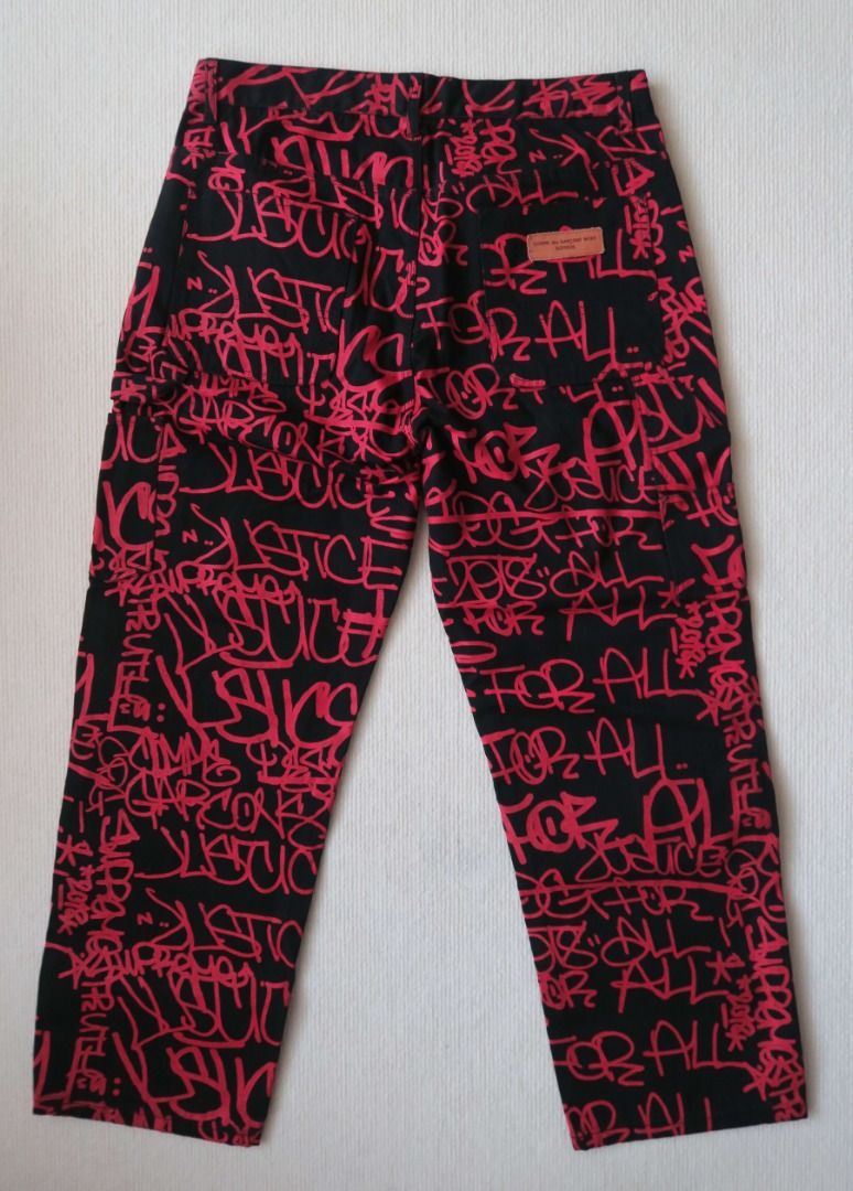 Supreme x Comme des Garcons SHIRT Printed Carpenter Painter Canvas Pants