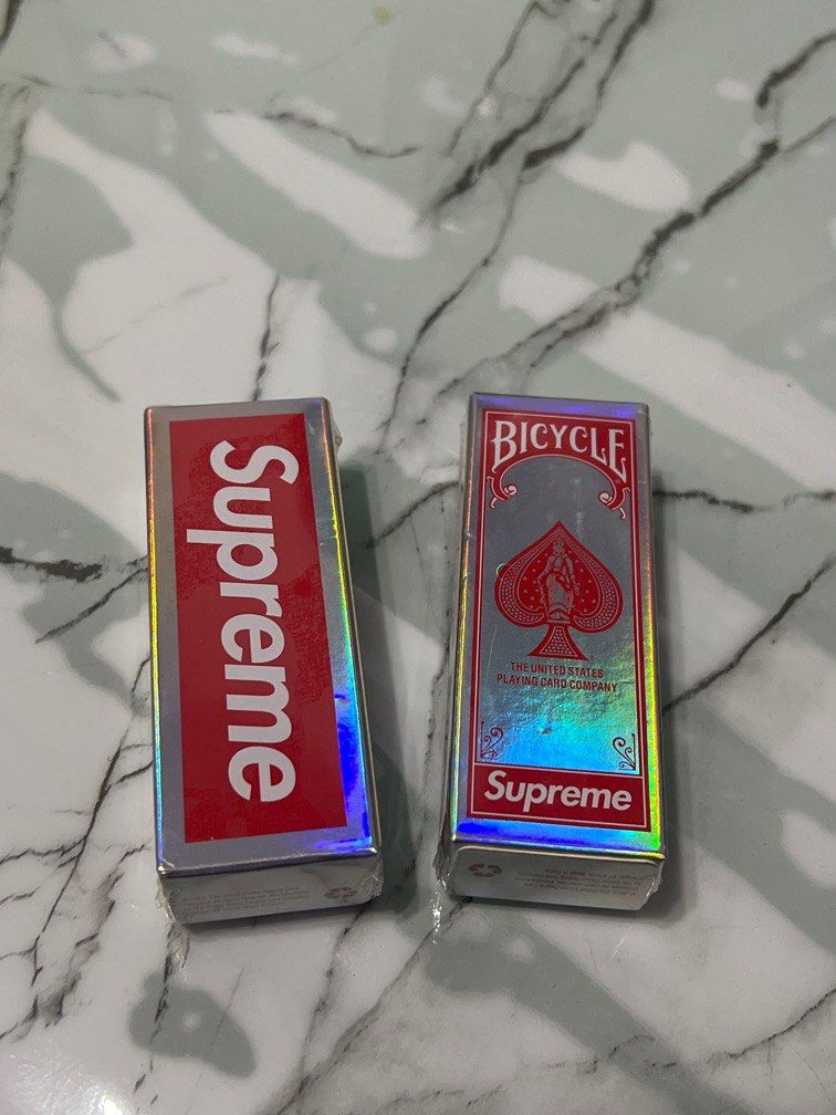 Supreme/Bicycle Holographic Slice Cards 啤牌, 興趣及遊戲, 玩具