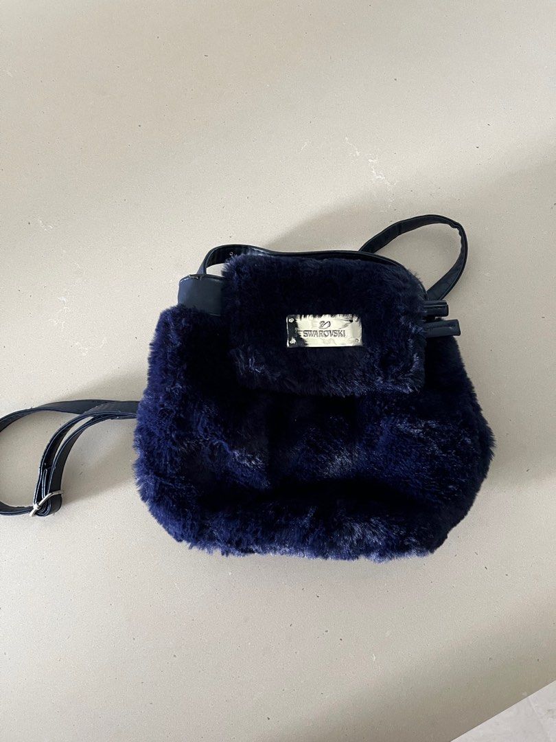 Swarovski Furry Mini Backpack, Women's Fashion, Bags Wallets