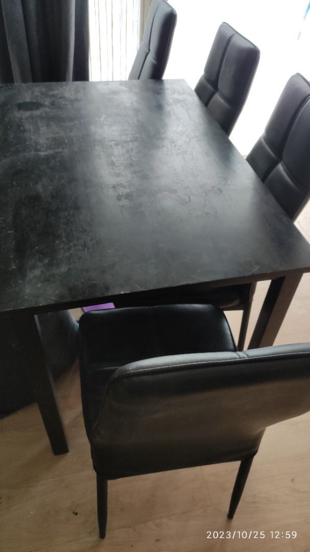 table chair set diner table normal table chair, Furniture & Home Living ...