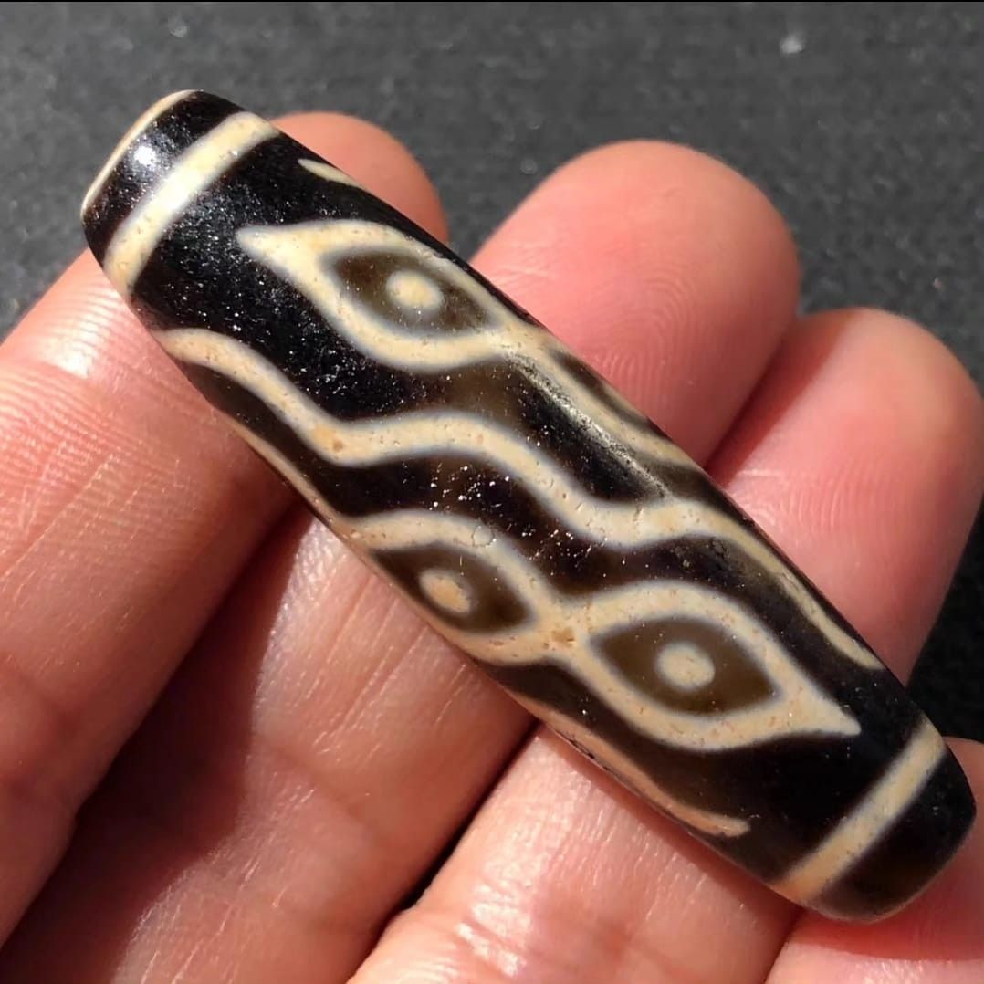 Tibetan Dzi Stones Beads 9 eyes Phoenix Dzi Bead