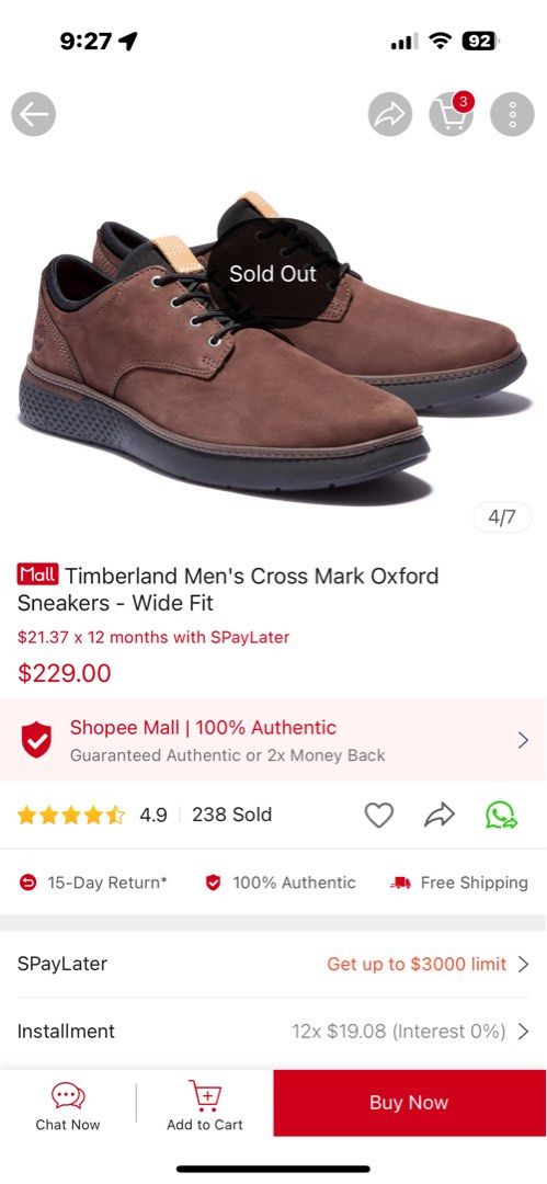 Timberland Cross Mark Oxford