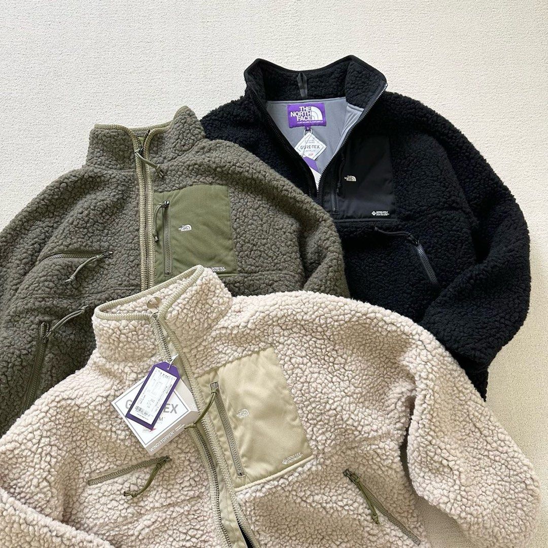TNF 紫標 Wool Boa Fleece Field Jacket 羊毛搖粒絨GTX機能夾克外套, 男裝, 外套及戶外衣服- Carousell
