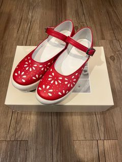 近全新Tokyo bopper 雕花紅色厚底鞋 No.815 36-37可穿