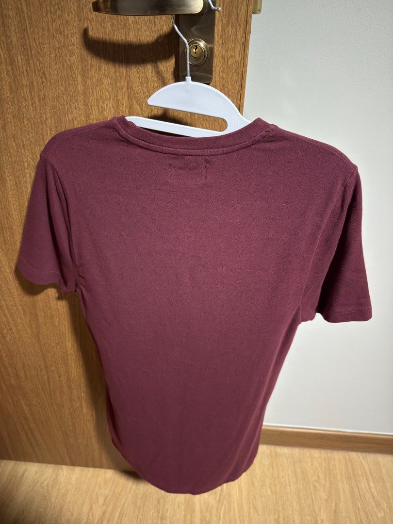 T-shirt Topman Homme – Rouge – Polyester – Taille XS – Col Rond – État Correct