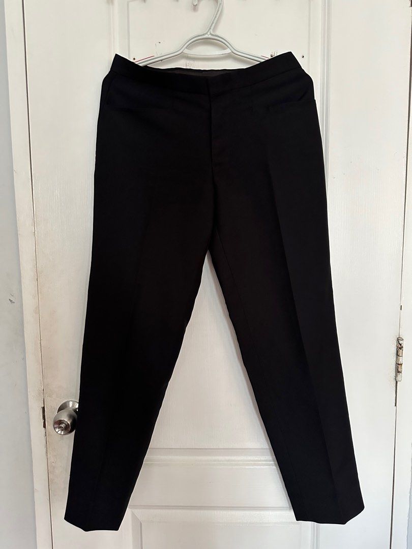 Trousers (Category: Other Bottoms) located in Mandaluyong City. Submitted by tenohthree (Listing ID 1262716209, Image 3). Description: 39-40” length, garterized waist Black one is pencil cut, non garterized..