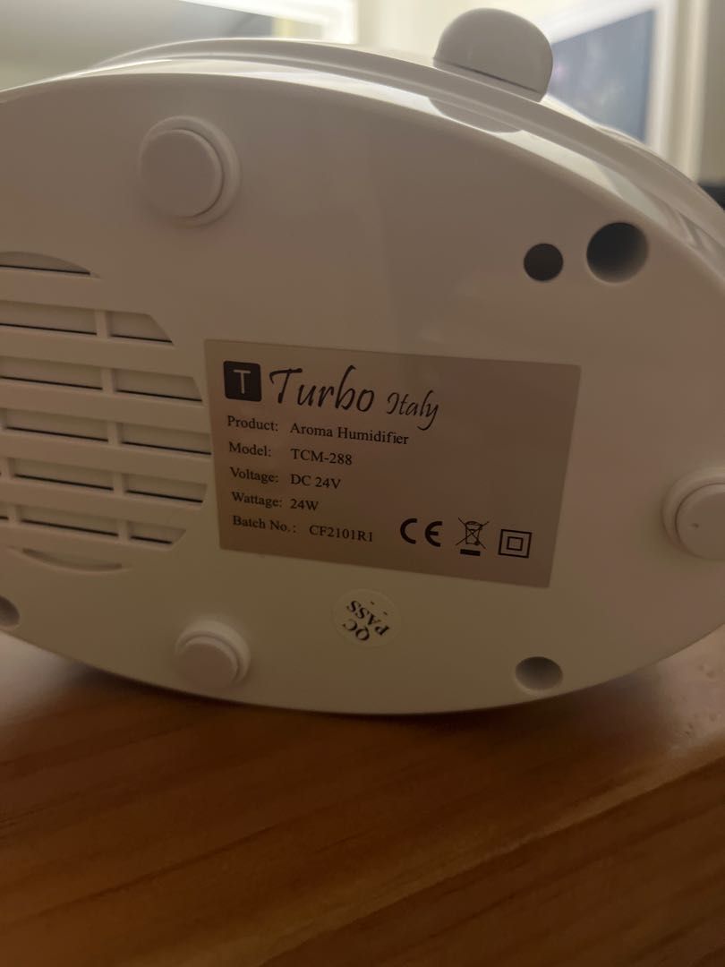 Turbo Italy 2.5L Ultrasonic Humidifier rrp $400, 家庭電器, 空氣清新機及抽濕機 ...