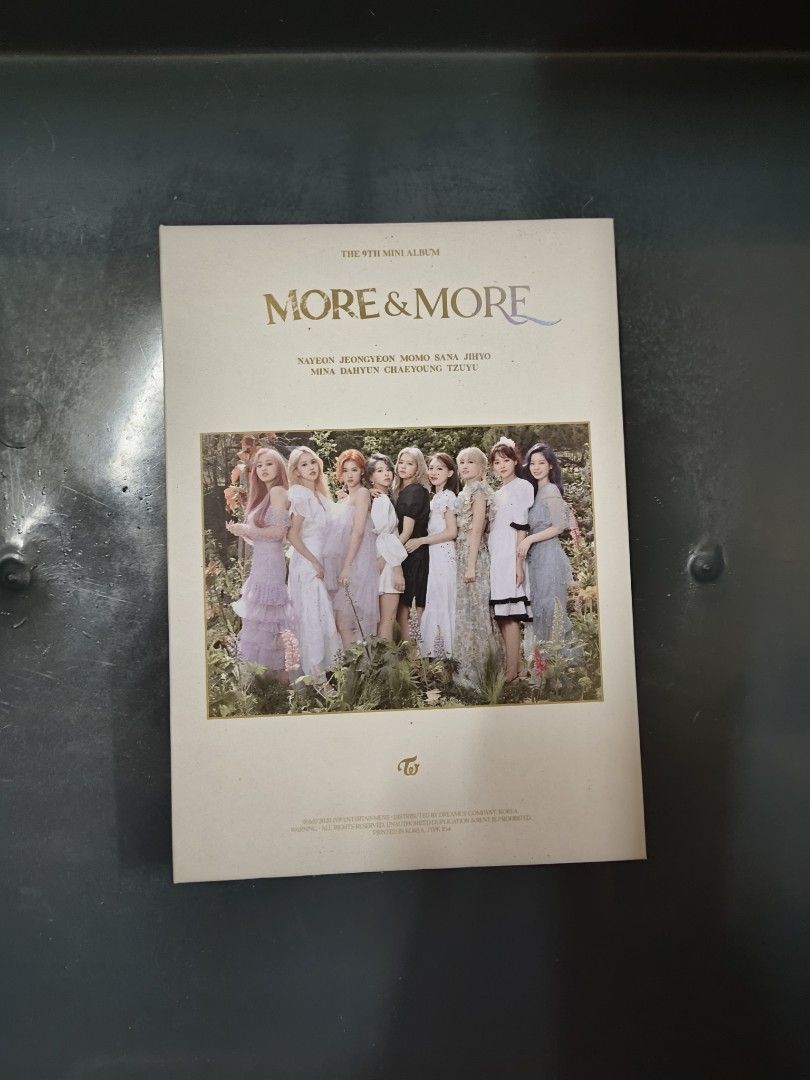 Twice: More & More (Category: CDs & DVDs) located in Manila. Submitted by chocbonbon (Listing ID 1262812905, Image 1). Description: Twice: More & More ALBUM Inclusions: - photobook - jeongyeon cd rfs: need funds and decluttering.