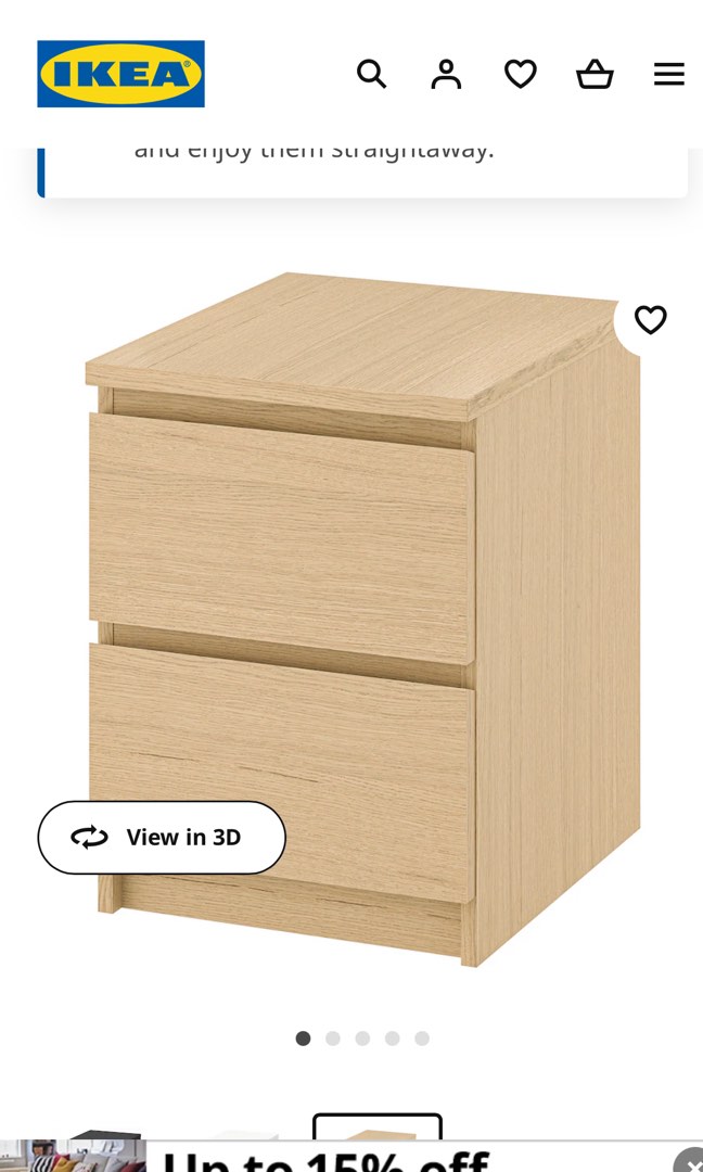 IKEA MALM chest of drawers, Furniture & Home Living, Furniture, Shelves