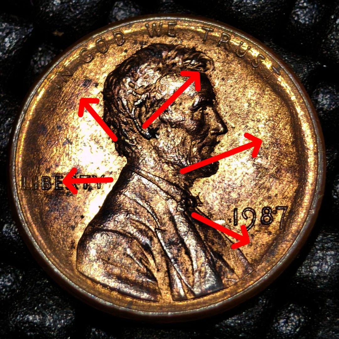 US Error inner Rim Deformed 1987P Lincoln Memorial Coin Currency XF ...