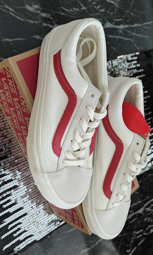 All red on sale vans womens