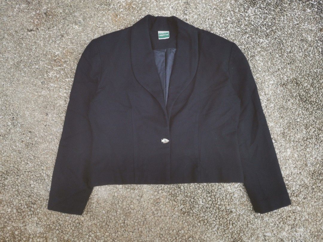 Vintage Coldwater Creek Crop Wool Blazer Women s Fashion Coats Jackets and Outerwear on Carousell