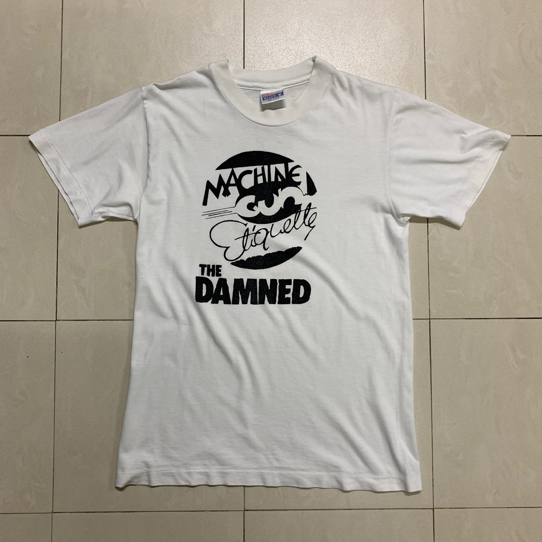 Vintage Machine Gun Etiquette Band T Shirt, Men's Fashion, Tops & Sets