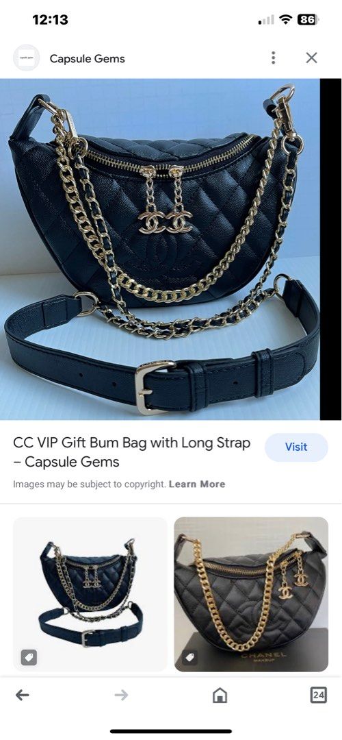 Vip chanel sling bag (Category: Luxury Bags & Wallets) located in Calamba. Submitted by angelspetdogs (Listing ID 1262797440, Image 2). Description: preloved vip chanel with minimal sign of used thank you.