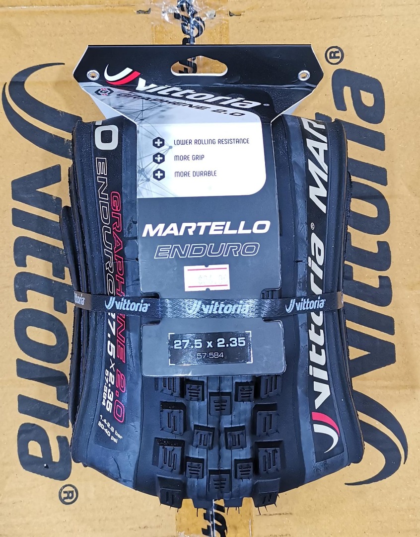 Vittoria 27.5x2.35 Martello Enduro Foldable Tyre Black Casing Sports Equipment Bicycles Parts Parts Accessories on Carousell