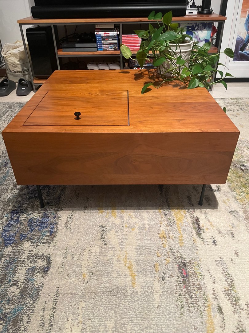 West Elm Wooden Coffee Table, Furniture & Home Living, Furniture