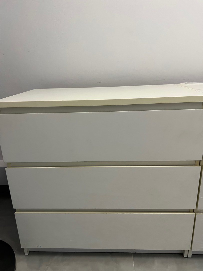 White IKEA Drawer 3 Drawers, Furniture & Home Living